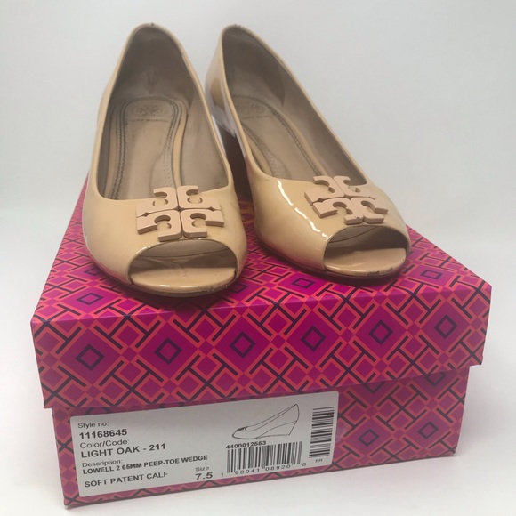 Tory Burch Lowell peep toe wedge 7.5 - Picture 8 of 8